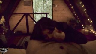 My Wife Sucks Me Off in the Dark & Teases Her Big Natural Tits with a Close-Up Blowjob