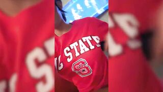 Chloe Amour watches the game & gets her tight pussy drilled hard by a big cock