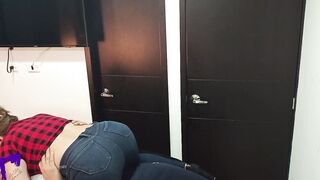Watch this hot curvy Latina MILF give a sloppy POV blowjob & handjob with cum all over her big tits - 3 image