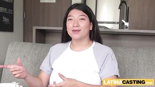 Watch this big-titted Asian Latina Gag & Deepthroat like a pro - 3 image