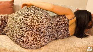 Mr James can't resist my big ass on the couch and his stepson can't resist my latina body - 2 image
