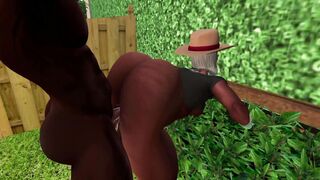 Watch this black stud destroy a hot Latina gardener in Second Life! - 10 image