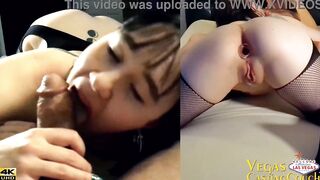 Watch this first-timer MILF with small tits and puffy pussy lips deepthroat and suck like a pro in POV