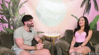 Chloe Amour gets down and dirty with her host on a hot podcast - 1 image