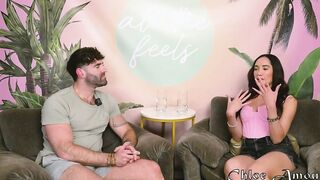 Chloe Amour gets down and dirty with her host on a hot podcast
