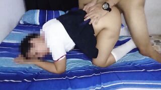 Curvy Latina student gets pounded hard in doggy style until she cums - 10 image