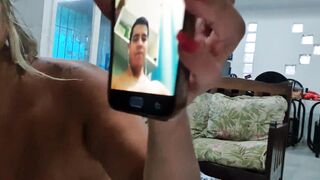 Paty Bumbum from El Salvador gets a hot call from her webcam lover in Spanish! - 5 image