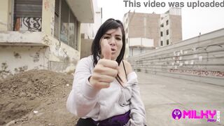 Celebrating the birthday of a milf selling coffee, I gave her a cake and the bitch blew out the candle - 7 image