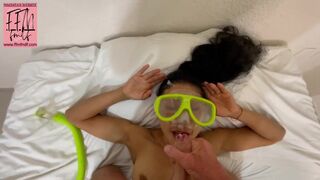 Latina Milf Swaps A Snorkel For A Cock. Wearing Mask And Fins It Ends In A Facial Cumshot. Order a Custom Video Now - 14 image
