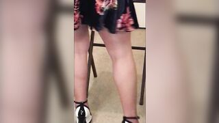 LilGiantess's Boss Peeks at Her Legs - 8 image