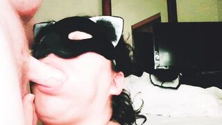 Miss Panda sucks and slurps Friend's cock