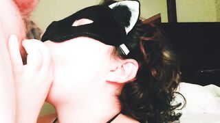 Miss Panda sucks and slurps Friend's cock