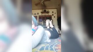 Toe tied on my belly