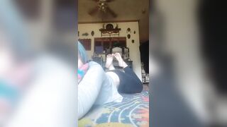 Toe tied on my belly