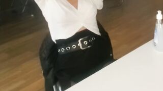 Lisa with Big Tits Show her Boobs for Casting for get new Job. she Play with her Boss in Sexy Style - 10 image