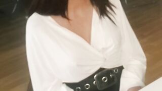 Lisa with Big Tits Show her Boobs for Casting for get new Job. she Play with her Boss in Sexy Style - 13 image