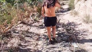 My friend's mother takes her clothes off in the woods during a walk - 4 image