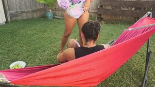 Beautiful Latina wife Jolla gets pussy eaten on a hammock - 10 image