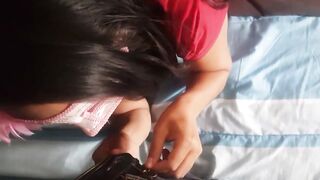 Latina Sucks me off for Money 100% AMATEUR