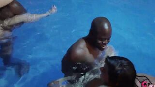 POOLSIDE ORGY FEATURING SWINGERS AND PORNSTARS - 2 image