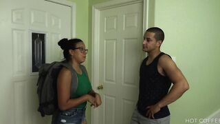 Stepbrother peeps through door as his stepsis plays with her dildo