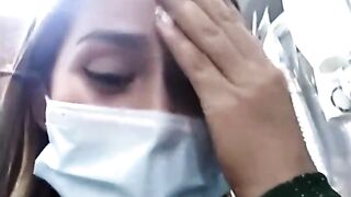 Woman Masturbating in Clothing Store right next to Strangers