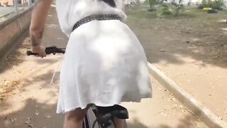 How to Ride a Bike while i Fuck my Pussy with a Dildo. - 8 image