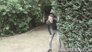 MARISKAX Mariska and Sahara take up with the tongue every other by the pool - 1 image