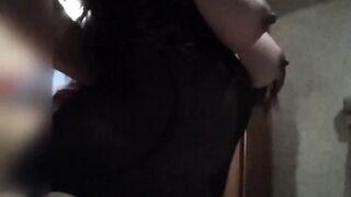 Fucking my sidechick wearing black lingerie
