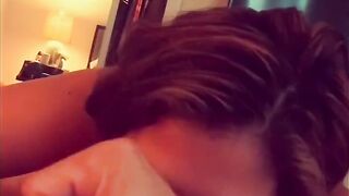 Young Petite Latina Teen Milf Blowjob licking balls Rim Cumshot POV Amateur - 6 image