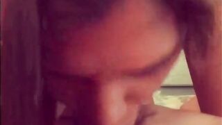 Young Petite Latina Teen Milf Blowjob licking balls Rim Cumshot POV Amateur - 7 image