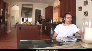 MomsWithBoys - MILF Housemaid Laurie Vargas Anal Fucks Young Cock - 1 image