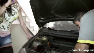 Sexy Brazilian Shemale in Stockings Creampied - 2 image