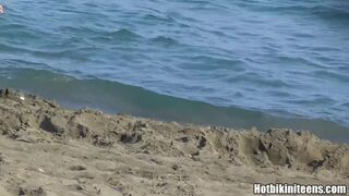 Hot Bikini Teens Beach Voyeur Bikini Spy Close-Up 4K UHD Video 27 - 3 image