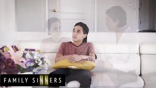 Family Sinners - Latina stepmom fucks petite stepson