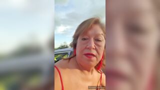 Mature woman, hairy pussy, driving & had to pee so badly! - 2 image