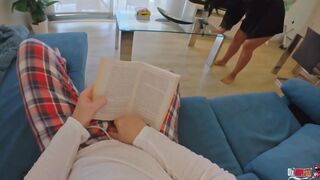 The stepmother accidentally sat on her stepson's penis and couldn't tear herself away from him until he filled her with sperm - 3 image