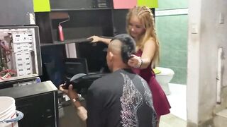 WHILE MY NEIGHBOR FIXES MY TV I TELL HIM THAT HE FUCKS ME UNTIL HE CUMS INSIDE ME - 1 image