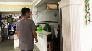 While I was waiting for my boyfriend, his friend arrived and we ended up fucking at his house - 2 image