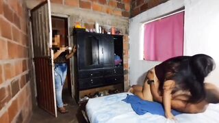 hottest moments of horny latina stepmom fucking with her stepson while the cuckold works - 11 image