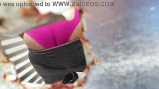 Caught and recorded in an outdoor dressing room