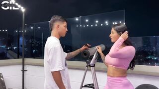 My neighbor shows me the stars