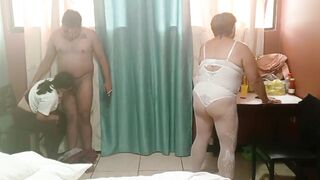 Old stepgranny Watch as her innocent stepgranddaughter sucks her stepson's cock - 3 image