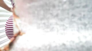 Caught through a hole in the dressing room in public