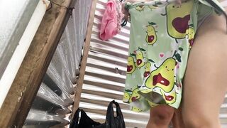 Witnessing intimate moments in the beach dressing room