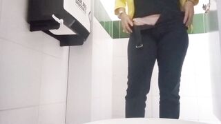 Camera in office bathroom records secretary pissing - 5 image