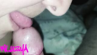 Last night the neighbor saw how I masturbated and sucked my pussy very well so I sucked his cock very good