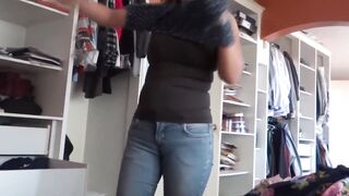 Stepson shows me his erect cock while I get dressed and gives me a big cumshot in my ass - 6 image