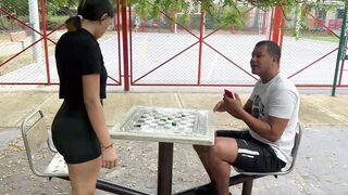 I get revenge on my best friend with her Latino ex-boyfriend. I invite him to fuck with his huge penis at his stepfathers' house until I get his delicious milk out of him. - 2 image