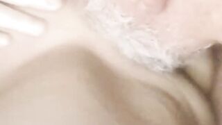 Licking juicy cocha and ends up in her tail